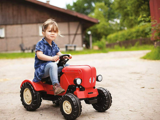 Big Porsche Diesel Junior Pedal Tractor Ride On for 3+ Months Red