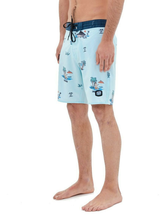 Men's Swimwear Bermuda Turquoise with Patterns