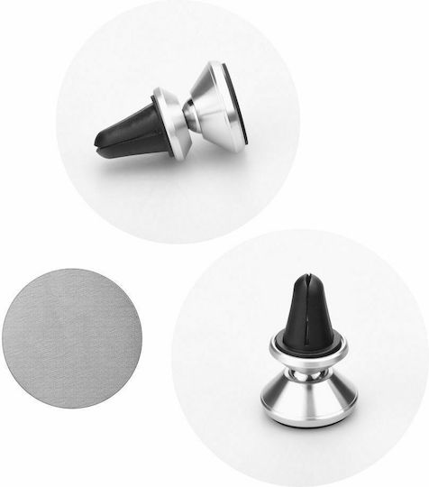 iSelf Magnetic Air Vent Holder Silver Suport Auto pentru Telefon cu magnet Argint