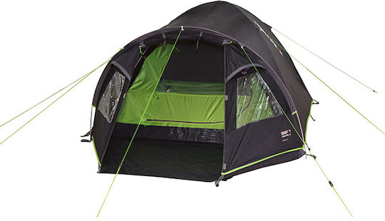 High Peak Talos 4 Winter Camping Tent Tunnel Gray with Double Cloth for 4 People Waterproof 4000mm 330x240x130cm