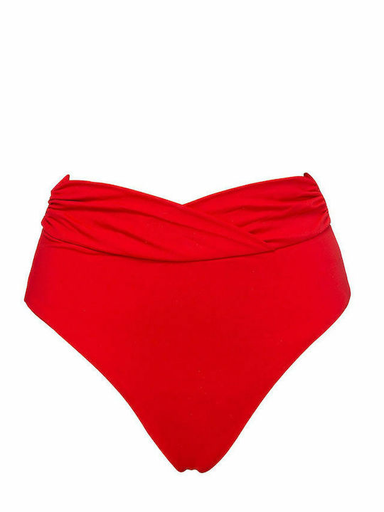 Bluepoint Bikini Slip Ψηλόμεσο Κόκκινο