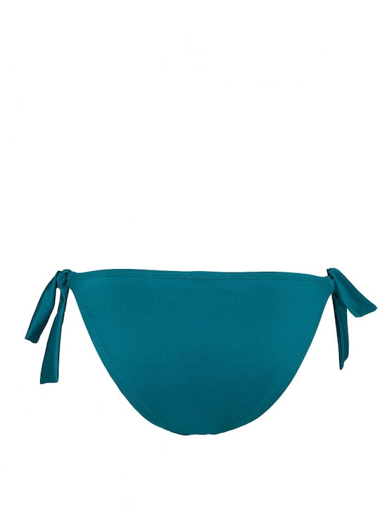 Bikini Slip mit Schnürchen Grün
