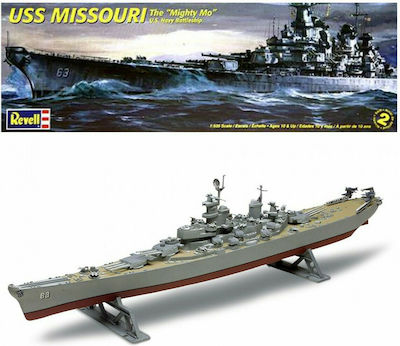 Revell U.S.S. Missouri Battleship Modeling Figure Ship 74 Pieces in Scale 1:535