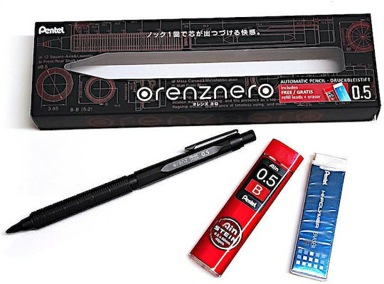 Pentel Orenz Mechanical Pencil Metallic 1pcs Black