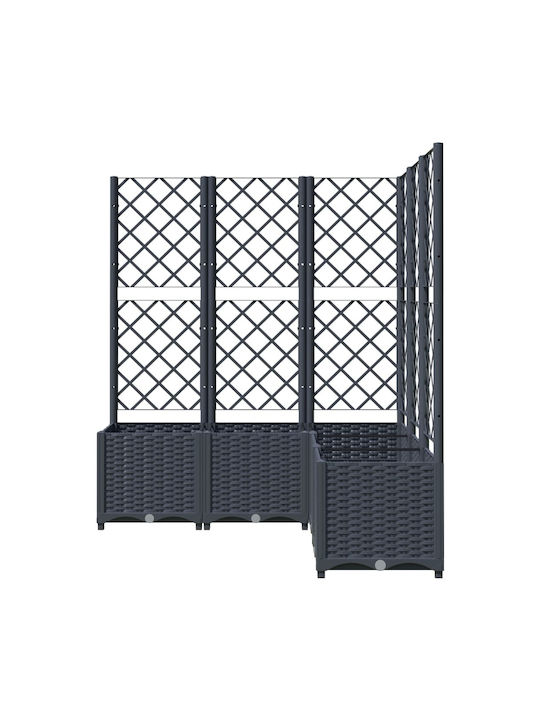 vidaXL Planter Box Plastic Gray 120x120x136cm.