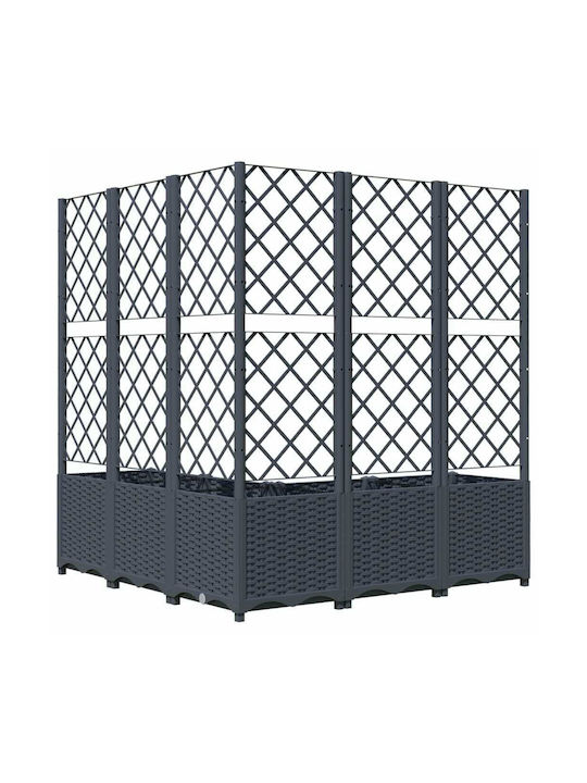 vidaXL Planter Box Plastic Gray 120x120x136cm.