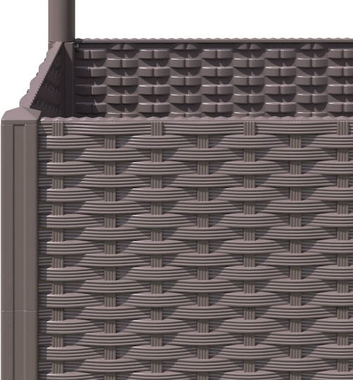 vidaXL Planter Box Plastic Brown 120x120x136cm.