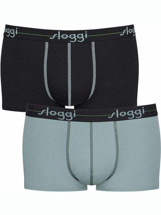 Sloggi Start Herren Boxershorts Grey / Black 2Packung