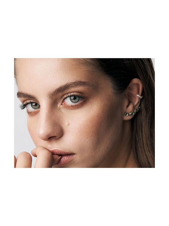 Oxzen Earrings Ear Cuff from Silver Gold Plated with Stones