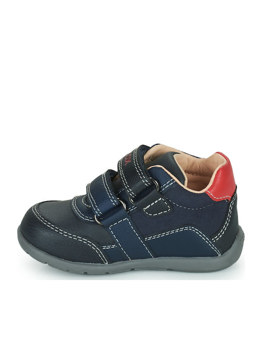B Elthan Kids Sneakers Anatomic with Hoop & Loop Closure Navy Blue