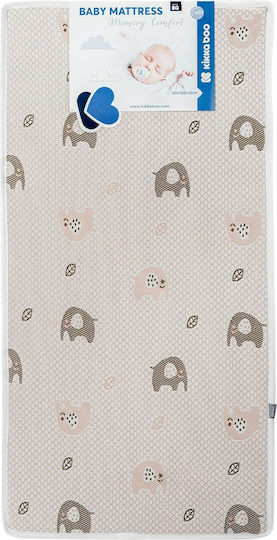 Kikka Boo Στρώμα Κούνιας Memory Comfort Elephants με Memory Foam 60cmx120cmx12cm