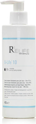 Relife U-Life 10 Moisturising Feuchtigkeitsspendende Creme Körper mit Harnstoff 400ml