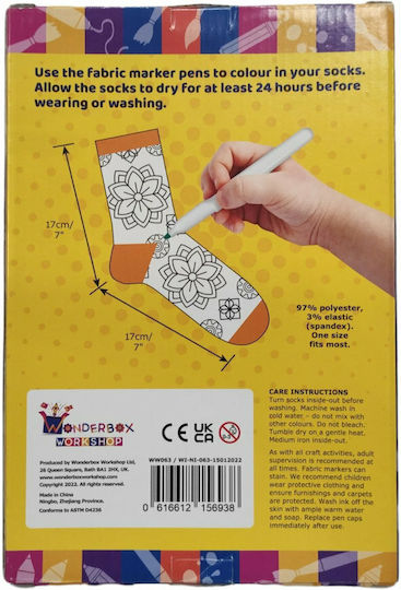 Wonderbox Workshop Ζωγραφική Colour Your Own Socks για Παιδιά 3+ Ετών