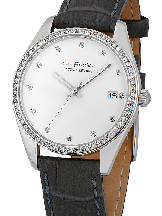 Jacques Lemans La Passion Кварцов Часовник с Кожена Гривна Jacques Lemans La Passion Кварцов Часовник с Кожена Гривна