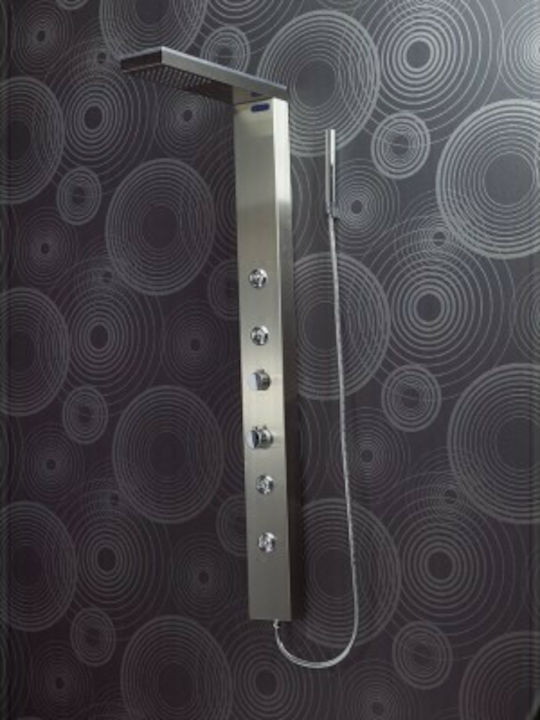 Sanitec A-307 II Shower Column Hydromassage 142cm Silver