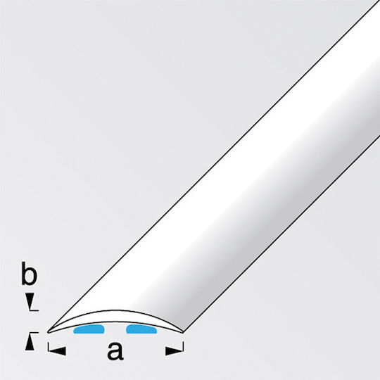 Alfer Aluminium Aufkleber Profil Verbinder Aluminium für Fliesen 100x3x0.5cm