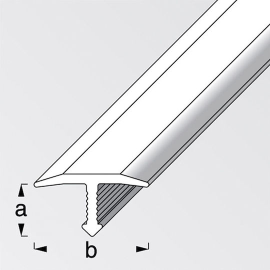 Alfer Aluminium Profile Connector Aluminum for Tiles 100x1.4x0.6cm