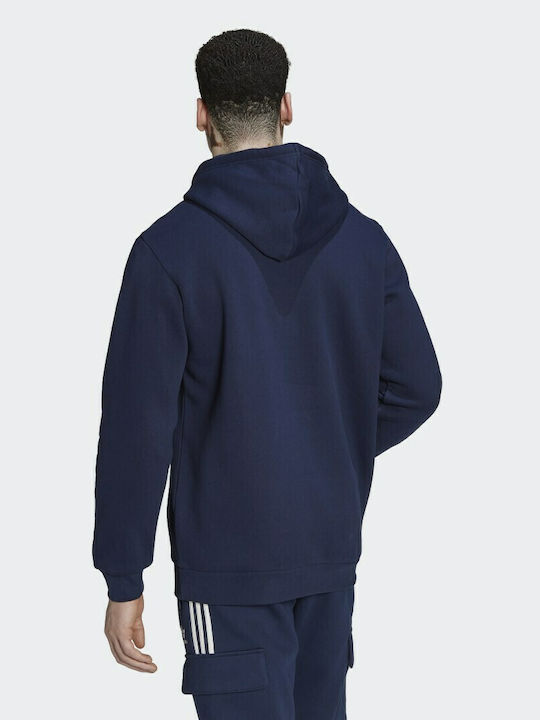 Adicolor Essentials Trefoil Sweatshirt With Hood Navy Blue