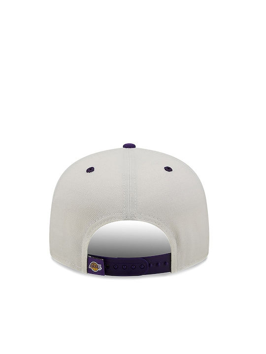 New Era LA Lakers NBA Jockey mit geradem Schirm Weiß