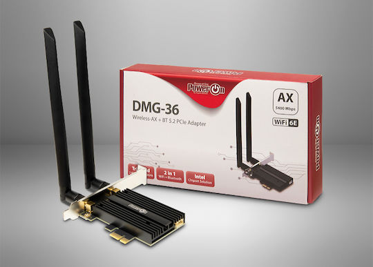 Inter-Tech DMG-36 Wireless Card Wi‑Fi 6E (5400Mbps) PCI-e Card