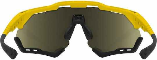 Scicon Cycling Glasses Aeroshade XL with Yellow Frame & Mirror Lenses
