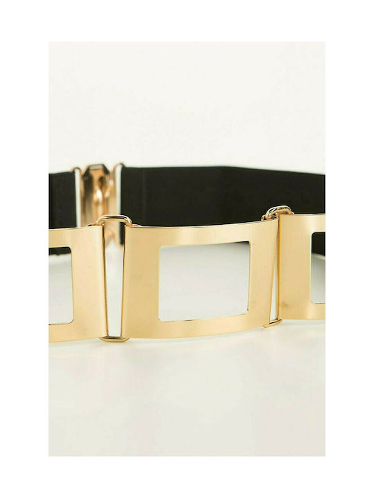 Lynne Wide Elastic Women's Belt Black