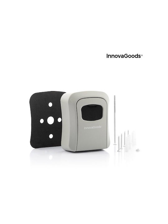 InnovaGoods Lork Wall-mounted Combination Key Holder Metallic with Combination Dial 8.5x4x11.3cm