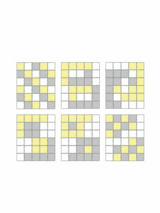 Kinderkraft Παιδικό Παζλ Δαπέδου Puzzle Luno Yellow 30τμχ