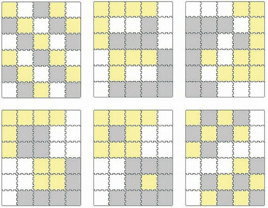Kinderkraft Kids Floor Puzzle Luno Yellow 30pcs