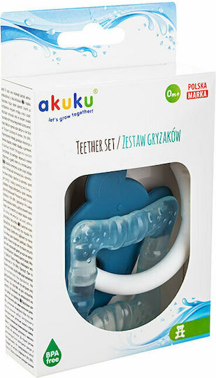 Akuku Mouse Teething Rattle with Gel made of Silicone for 0 m+