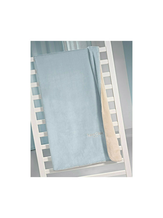Saint Clair Κουβέρτα Fleece Tresor Γαλάζια 160x220εκ.