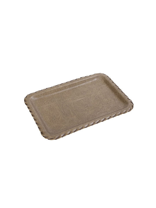 Espiel Kunststoff Rechteckig Serviertablett in Beige Farbe 30x20x1.5cm LTC2030K16-1 1Stück