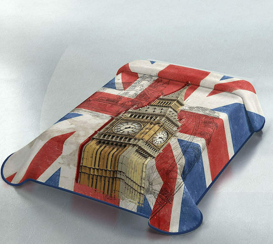 Belpla Pătură Catifea Ster London Multicoloră 160x220cm