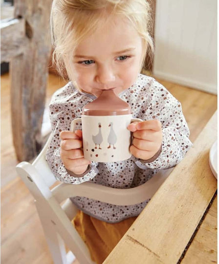 Laessig Little Water Swan Educational Sippy Cup Plastic with Handles Beige for 6m+m+ 150ml