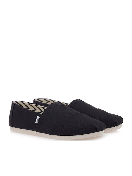 Recycled Cotton Alpargata Men's Espadrilles in Black Color