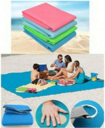 Campus Beach Mat Plastic Sand-Free Light Blue 200x200cm