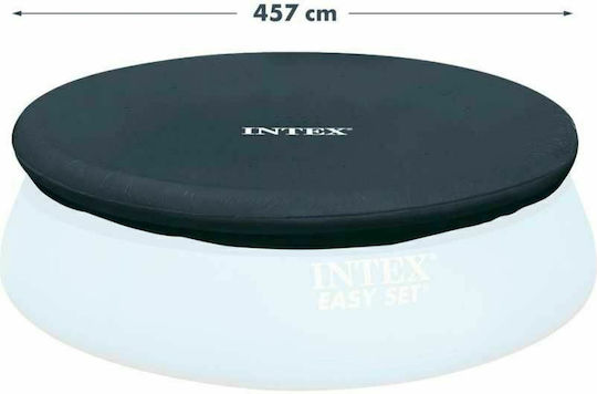 Intex Слънцезащитен крем Кръгло покривало за басейн Easy Set с рамка Диаметър 457бр 1бр