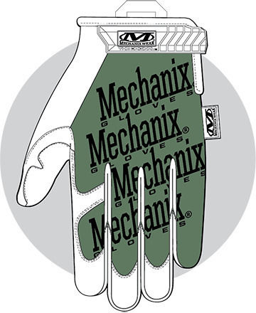 Mechanix Wear Military Gloves Olive Drab in Khaki Color