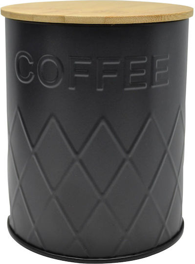 Ankor Vase Coffee with Lid Metallic Black 10x10x13cm