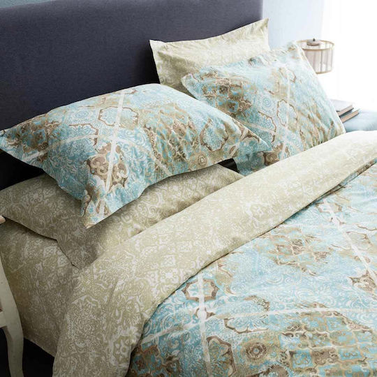 Vesta Home Duvet Cover Set Cotton Satin Single with Pillowcase 170x240 Mistral 01