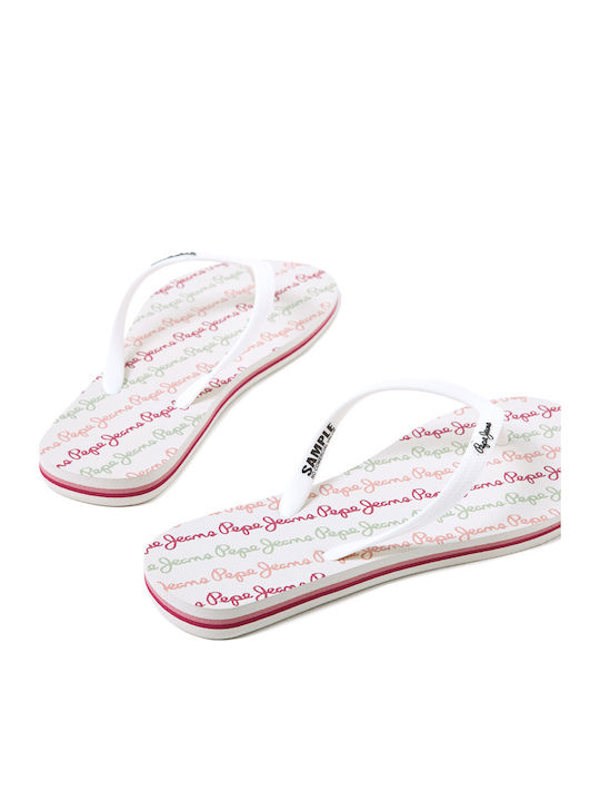 Rake Printed Frauen Flip Flops in Weiß Farbe