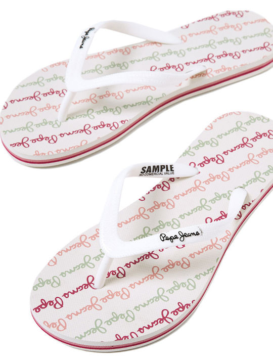 Rake Printed Frauen Flip Flops in Weiß Farbe