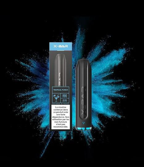 X-Bar Pro Einweg-E-Zigarette 650 Einweg-E-Zigaretten Tropical Punch 2ml 20mg Schwarz