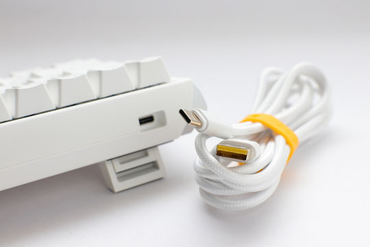 Ducky One 3 Mini Gaming Mechanical Keyboard 60% with Cherry MX Red switches and RGB lighting (English US) Pure White