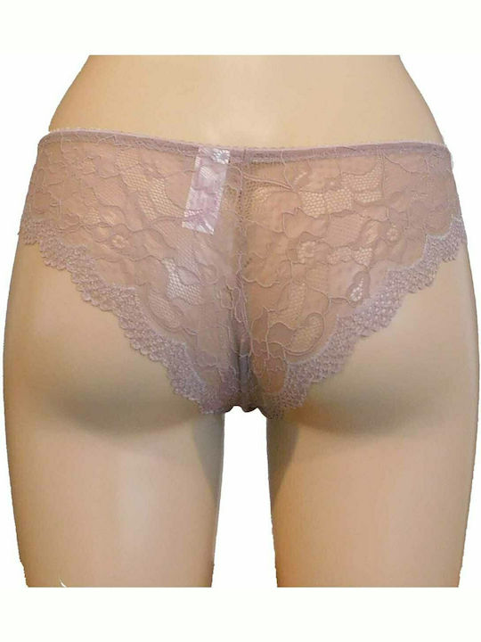 Norddiva Lingerie Diva Damen Brasilien mit Spitze Lila