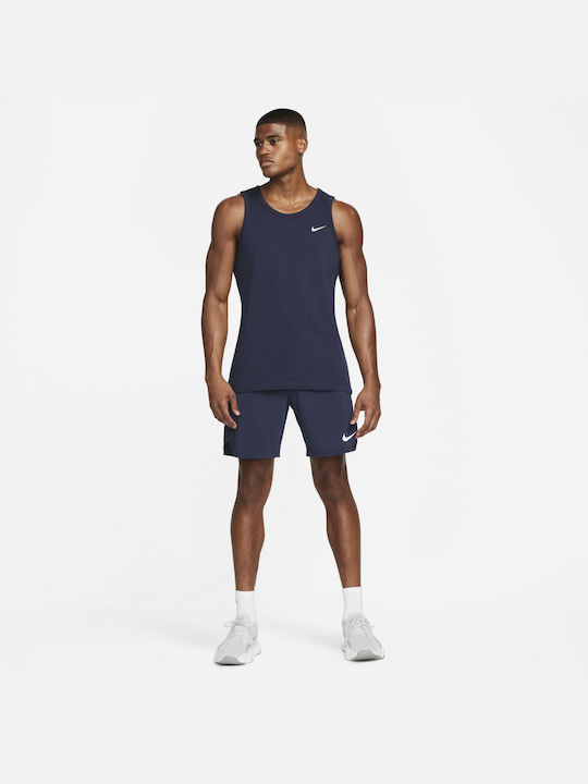 Dri-Fit Short Sleeve Athletic Blouse Navy Blue