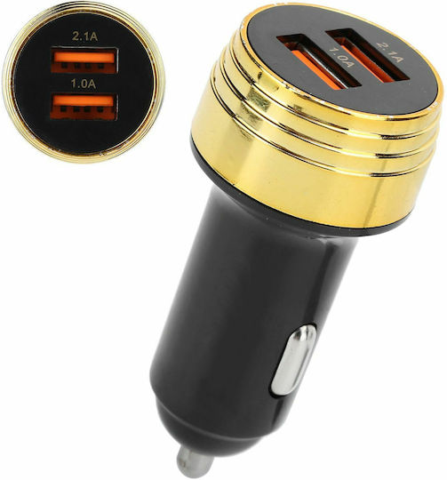C71 Încărcător Auto 2.1A Încărcare Rapidă cu Porturi: 2xUSB Negru Culoare