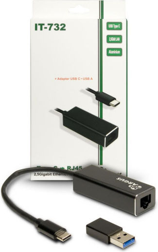 Inter-Tech Argus IT-732 USB Netzwerkadapter mit Verkabelt Ethernet Verbindung