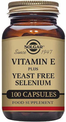 Solgar Vitamin E with Yeast Free Selenium Vitamin for Skin & Antioxidant 250iu 168mg 50 veg. caps