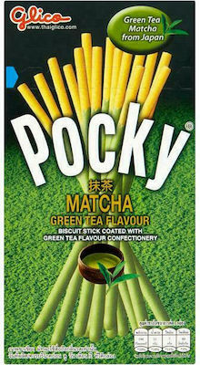 Glico Biscuiți Pocky Bastonase Cu topping Matcha 1buc 39gr